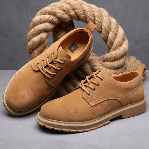 Men Leather Shoes  Versatile Korean Casual Trend British Work Clothes Shoe Cow Suede Men's Shoes Designer Shoes Man Oxfords