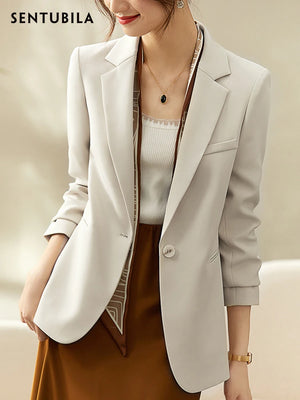 Spring Blazer Women Elegant Fashion Office