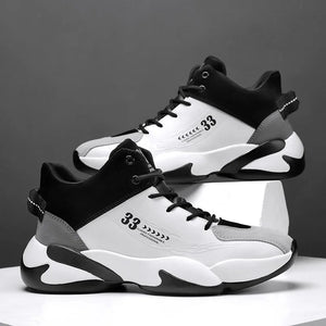 Brand Mens High-top Basketball Shoes Thick Sole Non-slip Sports Shoes Trendy Youth Comfortable Athletic Shoes Tenis Para Hombre