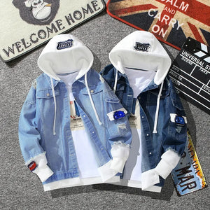 2022 New Spring Autumn Hooded Denim Jacket Women Hip Hop Jeans Coat Female Jean Jacket Casual Bomber Streetwea Jacket Outerwear