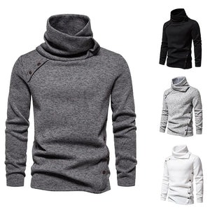 2023 Autumn/Winter New British Style Men's Stacked Neck Sweater Coat Fashion Jacquard Pullover Sweatshirt Sweater