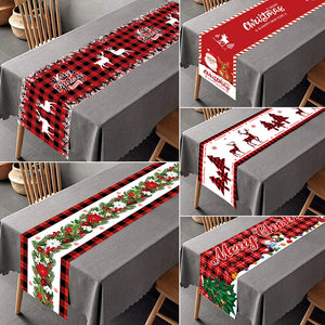 Christmas Table Runner Merry Christmas Decoration for Home Tablecloth Cover Xmas Ornament Navidad Noel Gifts New Year Party 2023