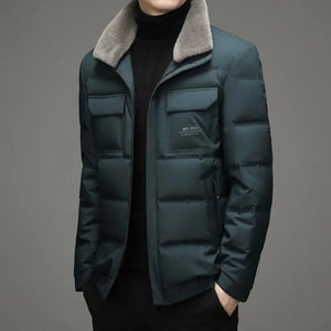 High End Luxury Brand Designer Casual Fashion Duck Down Coats Winter Men with Fur Jacket Windbreaker Puffer Clothes Men  C43