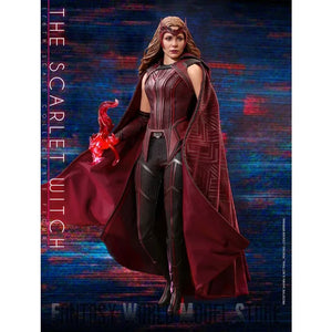 Original Hot Toys TMS036 1/6 Scale Scarlet Witch Wanda Elizabeth Olsen Full Set Collectible 12'' Female Action Figure Model Doll