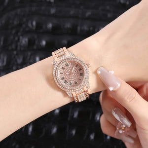 Full Diamond Women's Watch Top Luxury Brand Quartz Steel Watches For Ladies Punk Elegant Zircon Crystal Fashion Wristwatch Clock