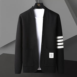 Korean Autumn Winter 2022 Brand Knit Sweater Men Cardigan Big Size 4XL Single Breasted Luxury Sweater Man Male Clothes