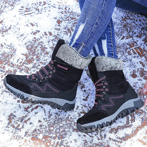 Women's Snow Boots Winter Plush Warm Platform Women's Ankle Boots Wear-resistant Waterproof Non-slip Lady Snow Boots for Womens